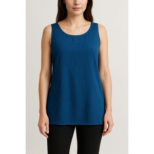 Eileen Fisher Silk Sleeveless Tunic Tank Top | Size L